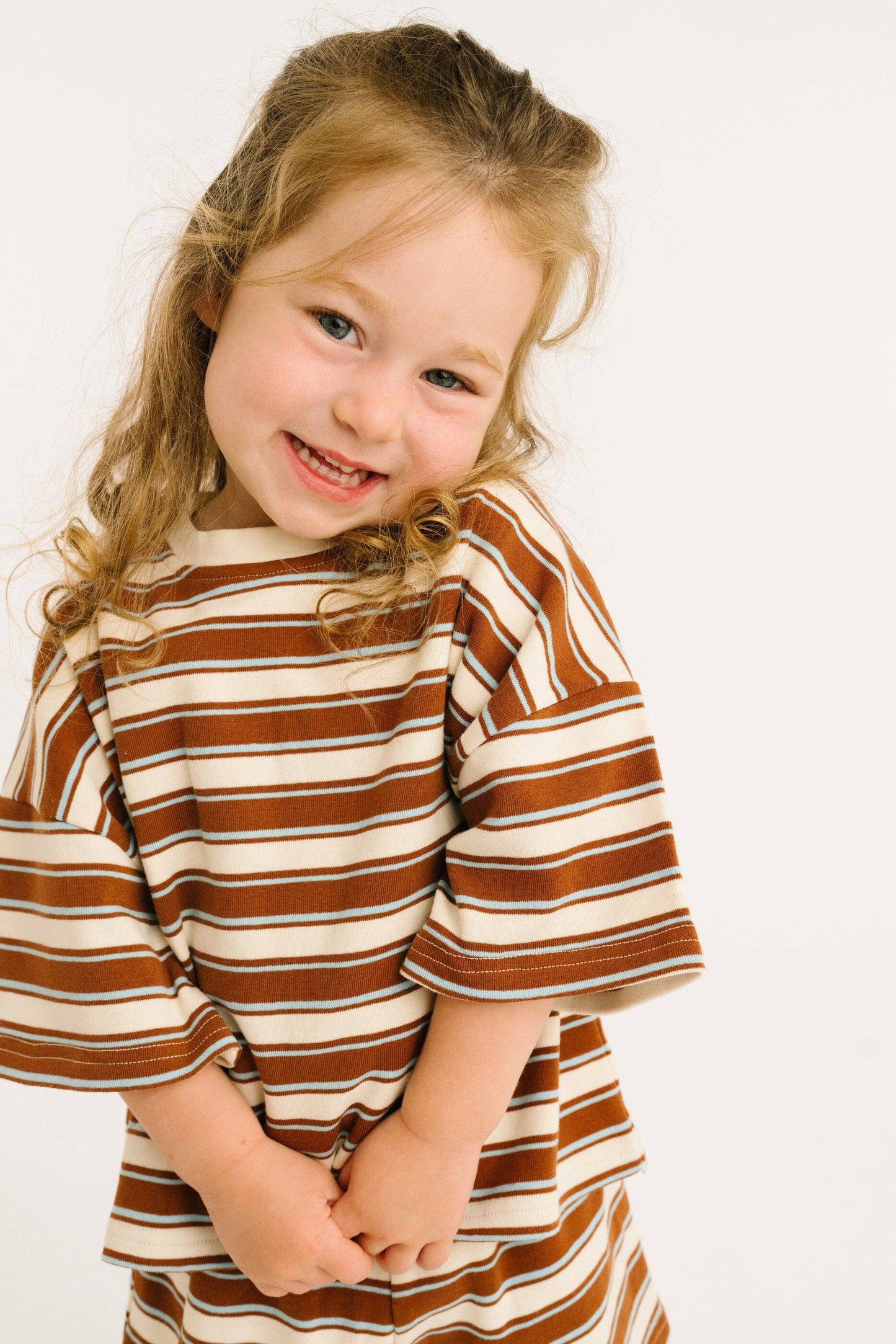 Little One Shop - Toffee Stripe Slouchy Set