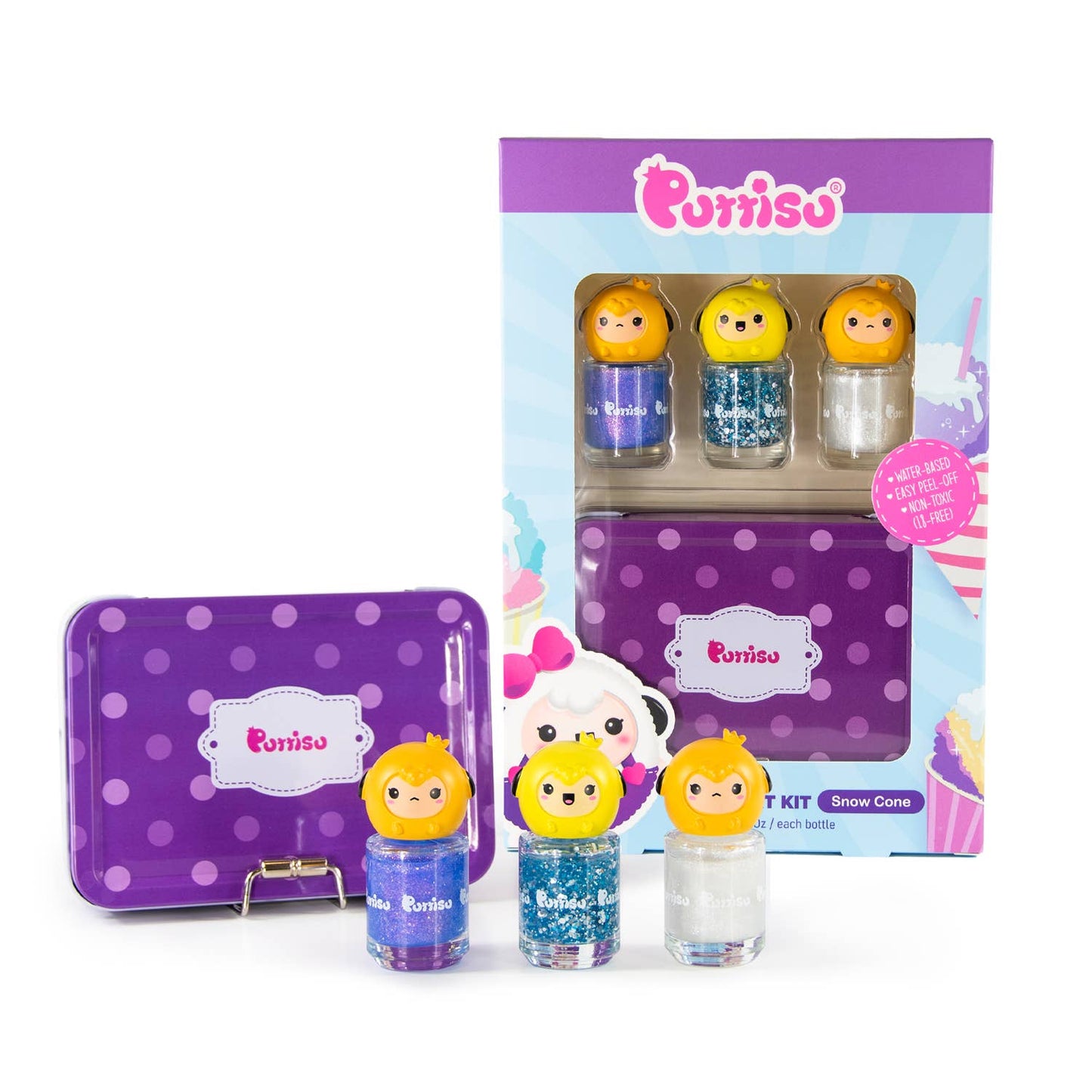 Puttisu - Puttisu 3-color Nail Art Kit (In display box packaging): Macaron