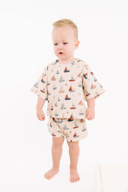 Little One Shop - Nautical Sail Slouchy Set