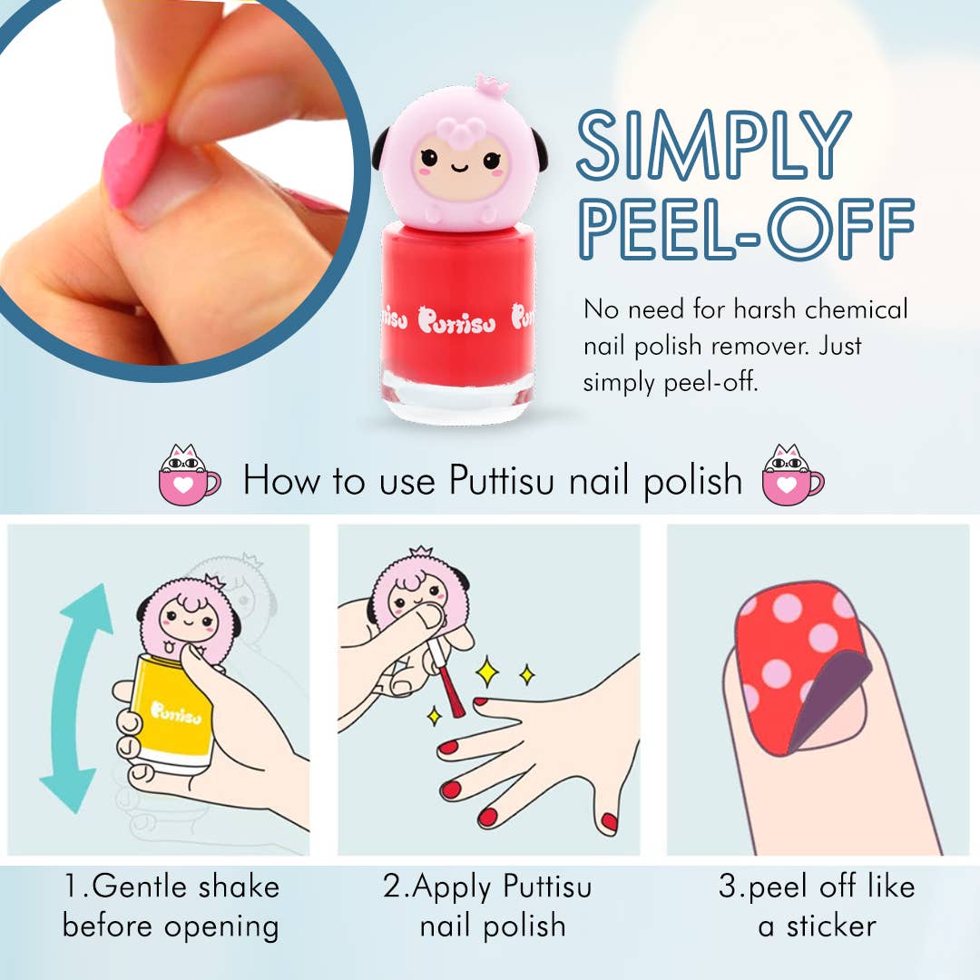 Puttisu - Puttisu 3-color Nail Art Kit (In display box packaging): Macaron