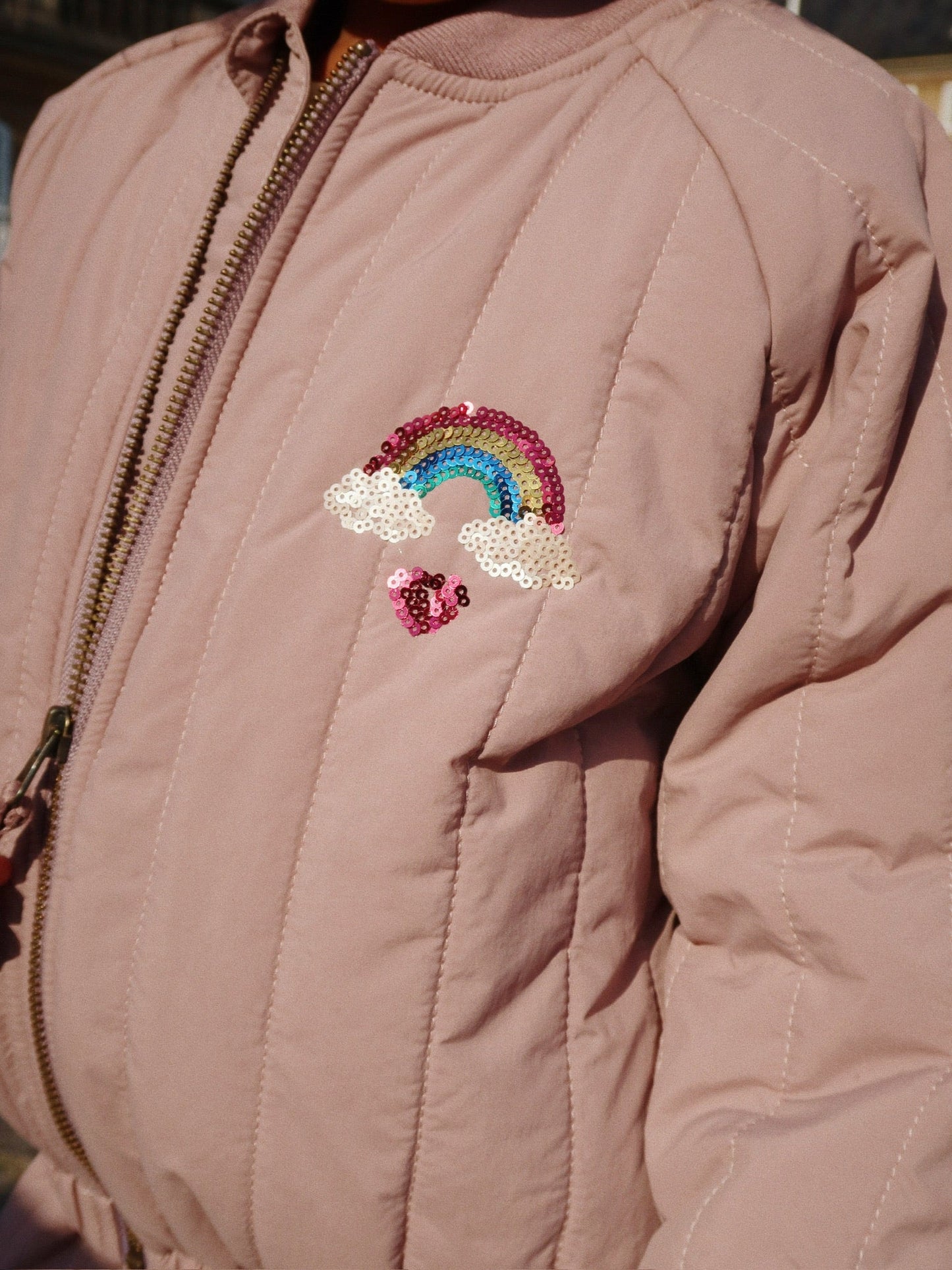 Juno Sequin Bomber Jacket
