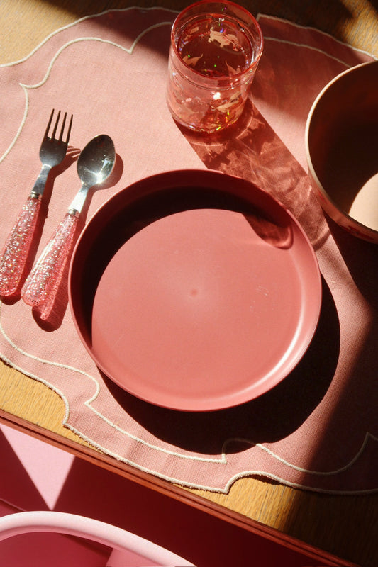 2 PACK GLITTER CUPS WOOF LETTER ROSE