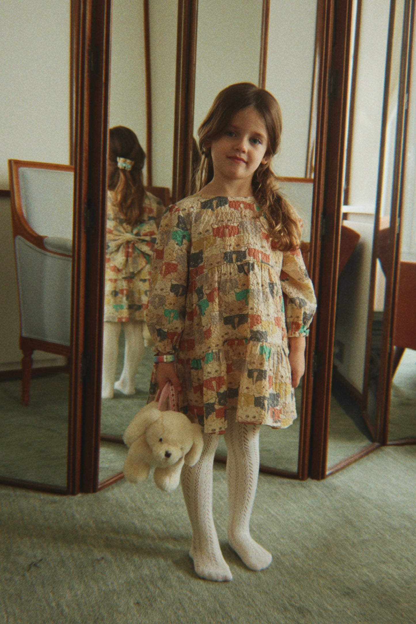 Elin Ls Bow Dress Gots - Like Cats And Dogs