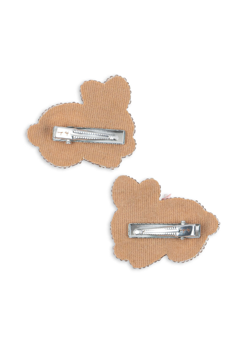 2 PACK BEADED BUNNY HAIR CLIPS