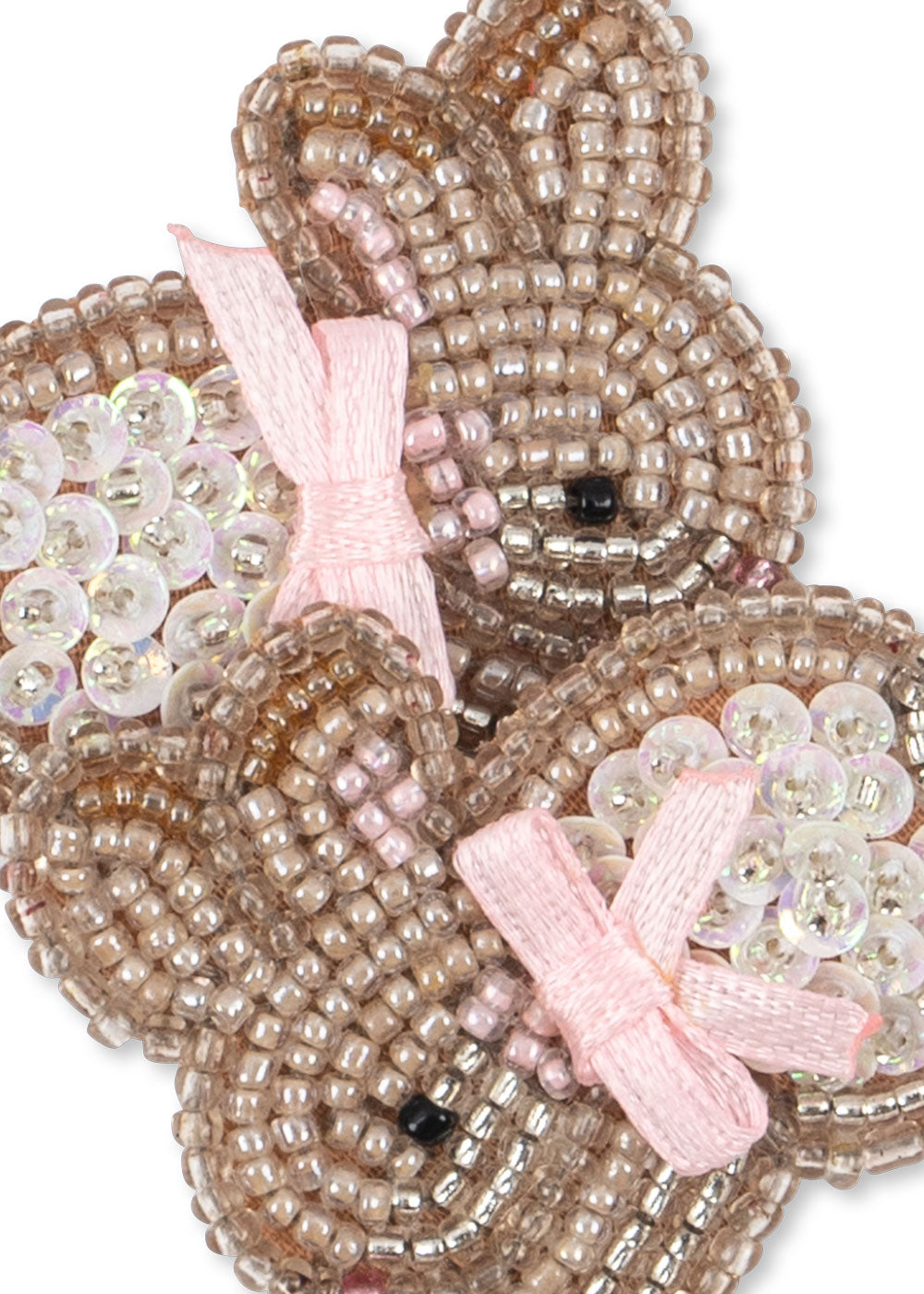 2 PACK BEADED BUNNY HAIR CLIPS