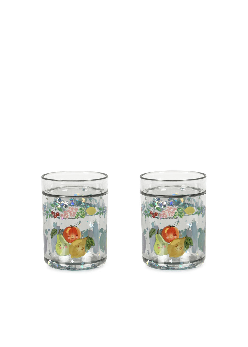 2 PACK GLITTER CUPS FRUITY