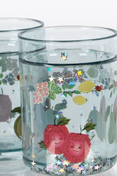 2 PACK GLITTER CUPS FRUITY