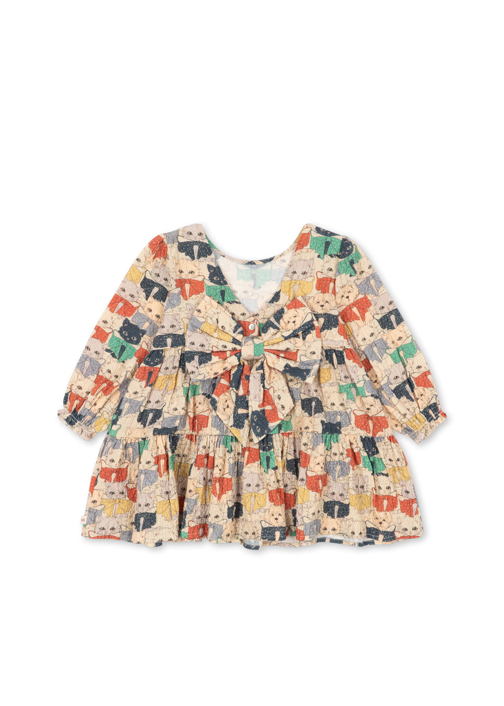 Elin Ls Bow Dress Gots - Like Cats And Dogs