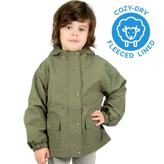 Jan & Jul - Green | Cozy-Dry Waterproof Jacket