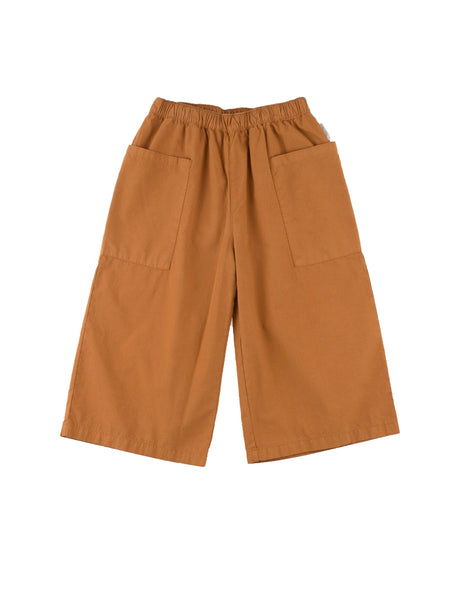 TinyCottons Brown Solid Cool Pant