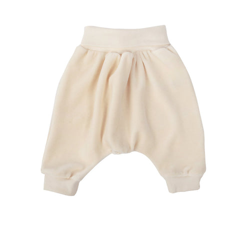Wooly Organic Baby trousers  - White color (Velour fabric)