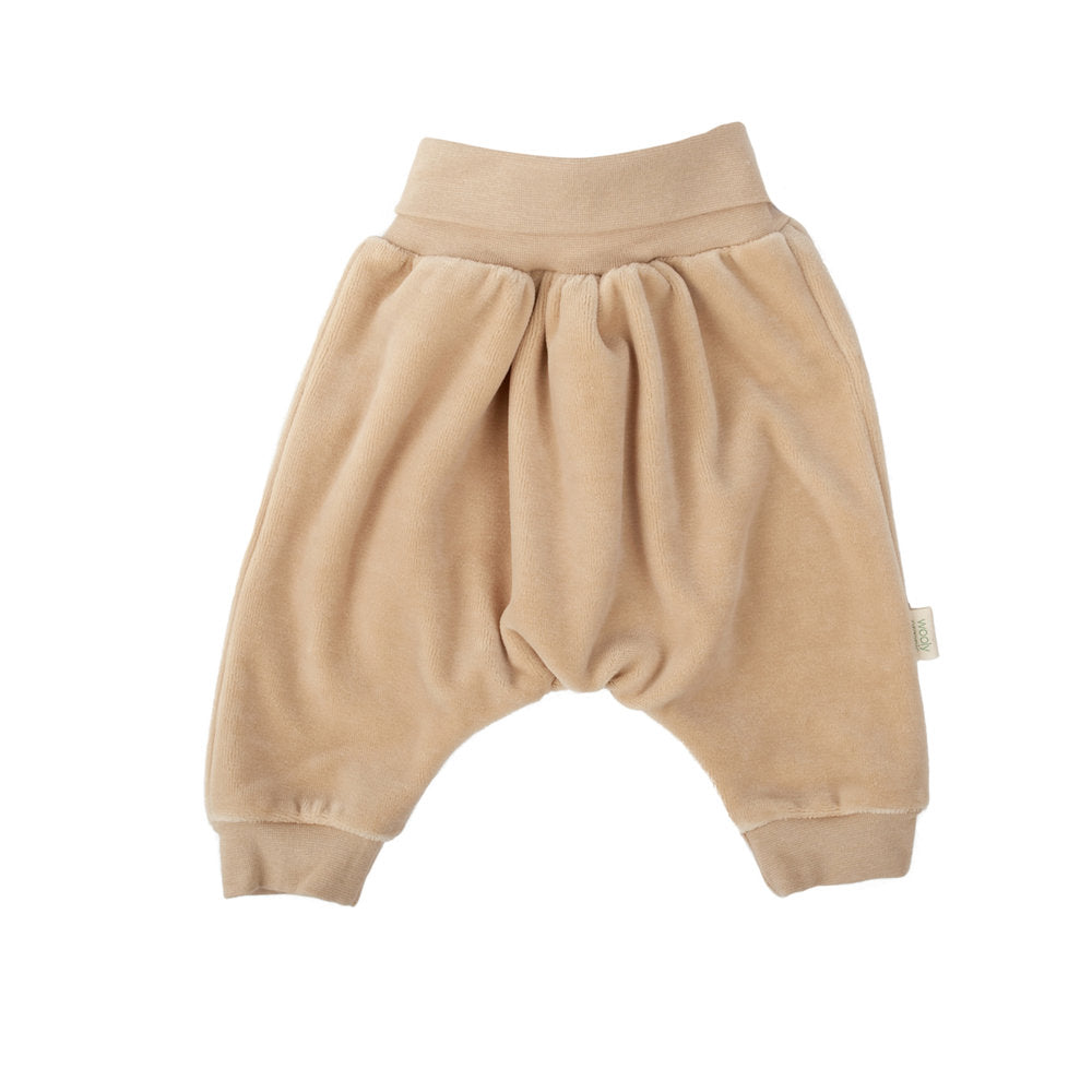 Wooly Organic Baby trousers  - Brown color (Velour fabric)