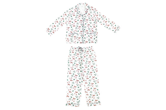 Women's Bamboo Long Sleeve Button-up Pj Set - Fox Tots