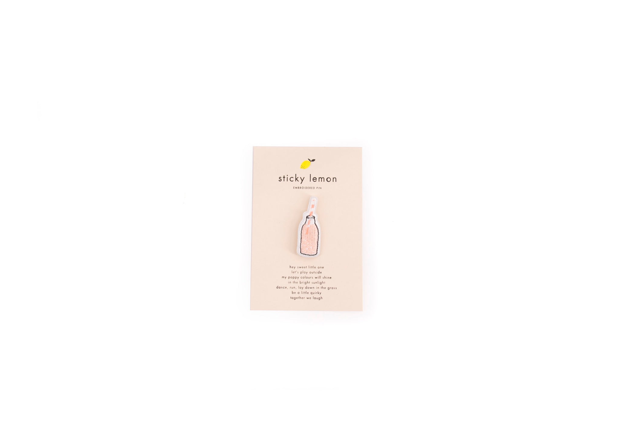 STICKY LEMON EMBROIDERED PINS