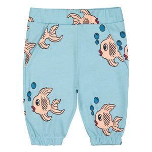 Knee Sweat Shorts - Blue Fish