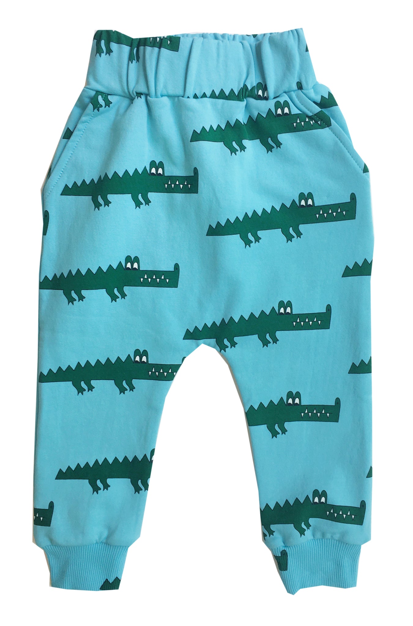 Drop Crotch Sweater Pants-Blue Crocodile