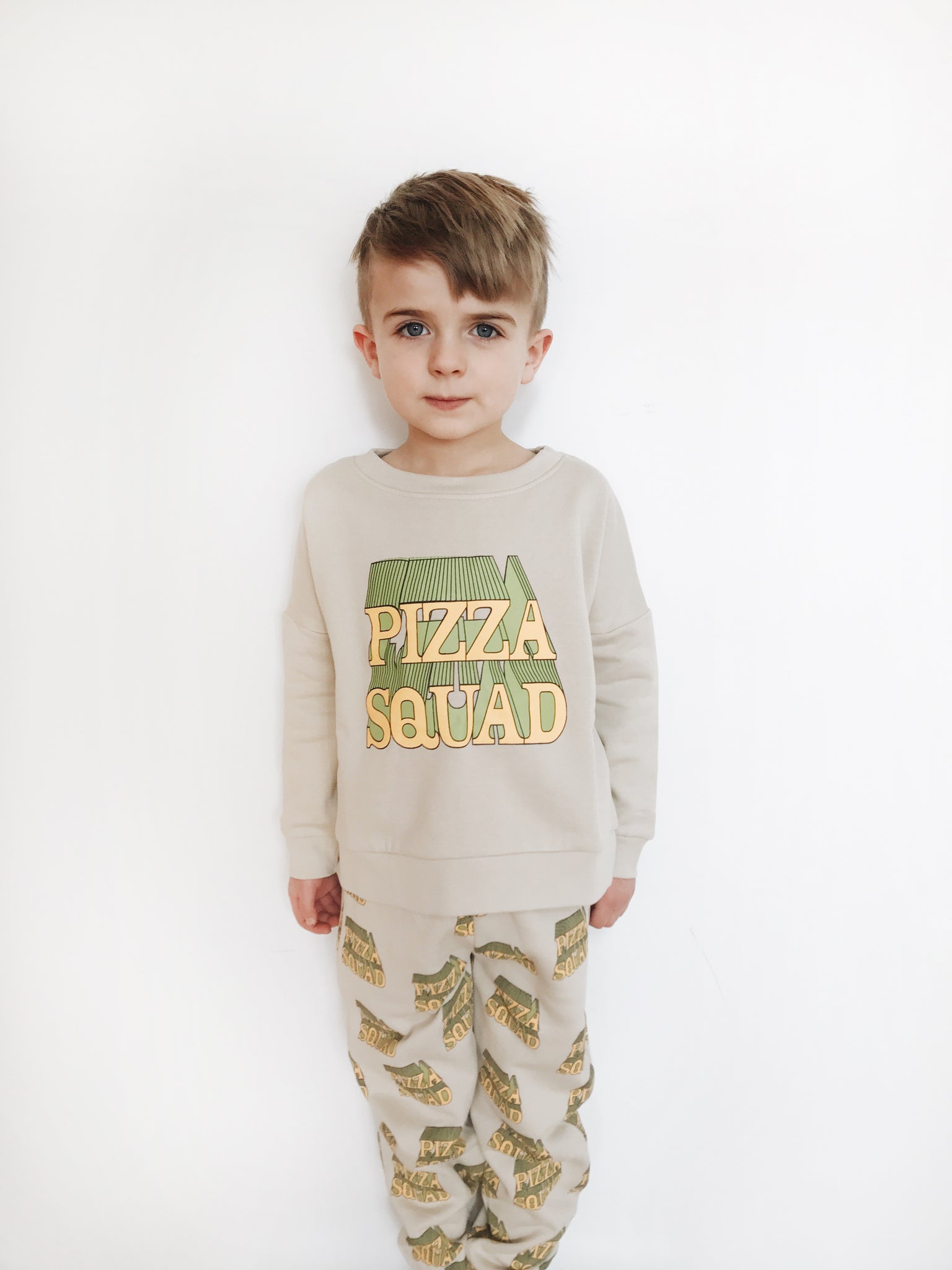 Wide Sweater Shirt - Pizza Squad