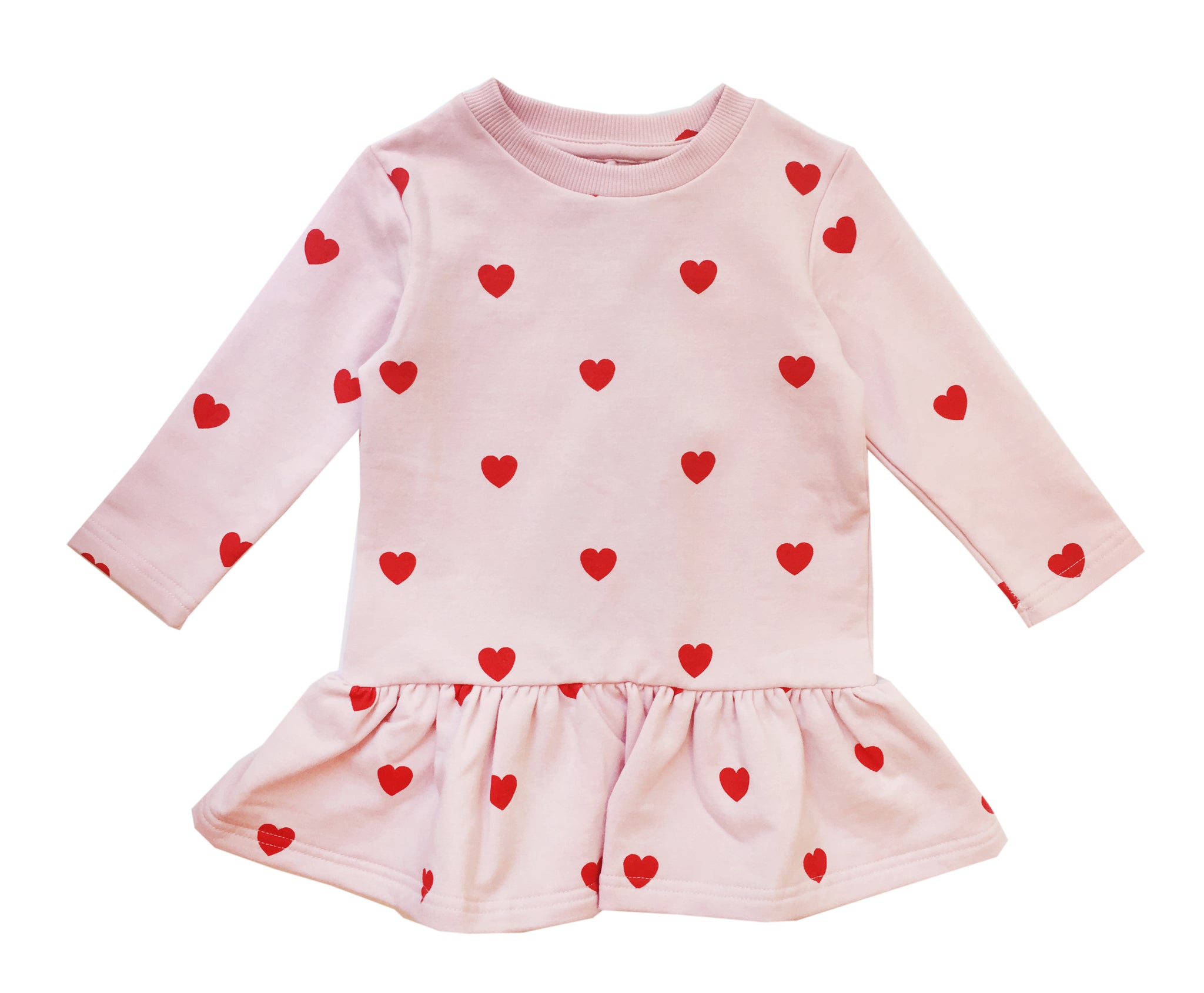 Sweater Dress-Pink Hearts